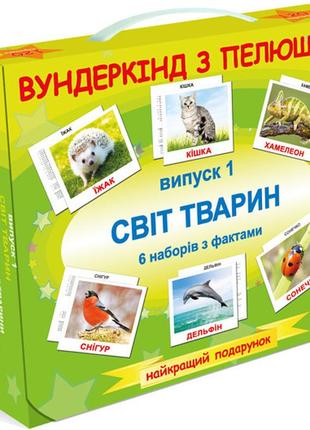 Подарунковий набір №1 "світ тварин", ламінований, (домашні, дикі, екзотичні птахи, мешканці водойм, комахи)1 фото