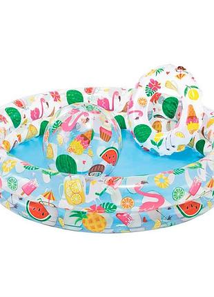 Басейн дитячий 122*25см з набором, intex 59460