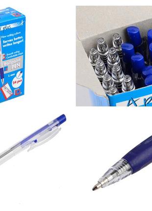 Ручка шариковая на кнопке, пластиковая а+ball pen, 1,0мм, синяя, 24шт/упак., a116с