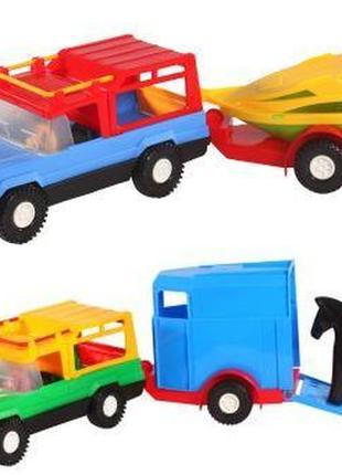 Іграшка дитяча машина авто з причепом 39006 тм wader