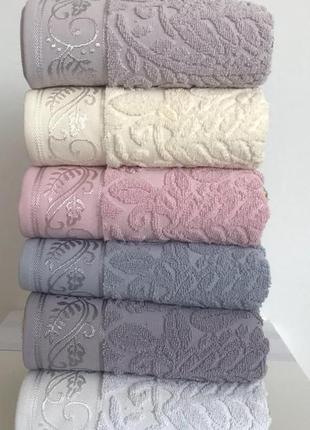 Набір рушників cestepe cotton delux jacquard 6 штук, 50х90см, 2636_baki