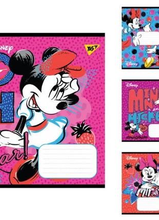 Тетрадь ученическая 12 листов/линия yes minnie. party mouse, 25шт/упак., 765362