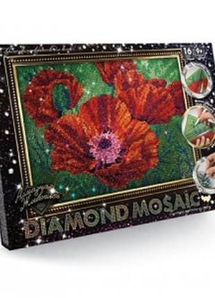 Набір для творчості "алмазна живопис diamond mosaic", "маки", dm-02-04