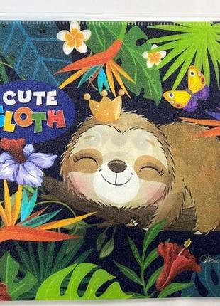 Папка детская с бегунком ленивец, а4+, p0037(пп70/3)