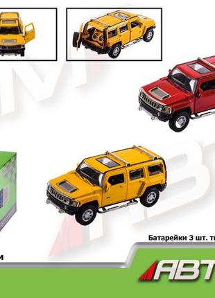 Машина детская металлическая, автопром, 3 цвета, 1:32 hummer h3, 68321