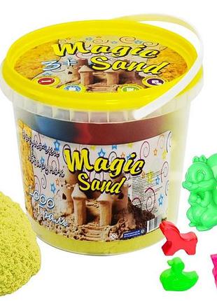 Кинетический песок magik sand, 1кг., желтый, 372-6