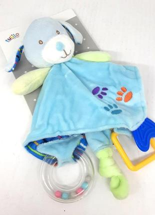 Игрушка мягкая с прорезывателем «пёсик», 25см, 11/4994/2