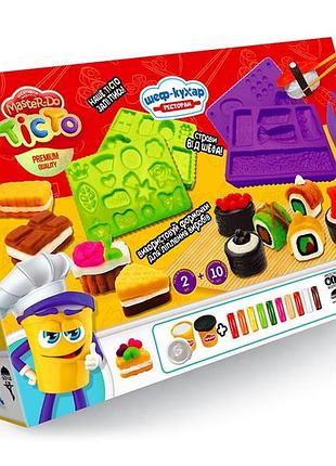 Тісто для дитячих розваг danko toys "master do. шеф-кухар. ресторан", tmd-17-01u