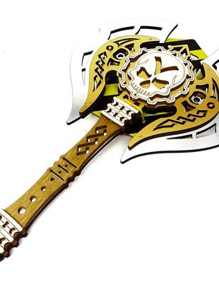 Топор деревянный череп, 30*20см, сувенир-декор, scull