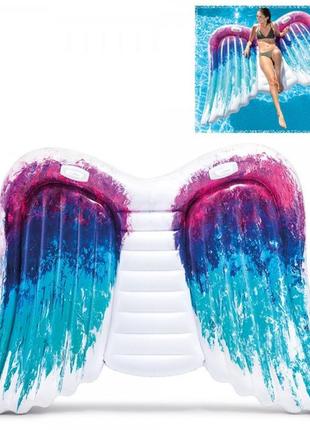 Пляжний надувний матрац - пліт "крила ангела" 251х160см., intex, 58786