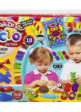 Дитяча творчість тісто для ліплення danko toys «master do» 18 кольорів, tmd-03-01 (18)