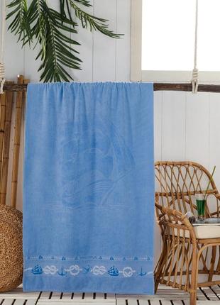 Пляжний рушник philippus beach towel 90x170см, 2510_yelkenli_mavi