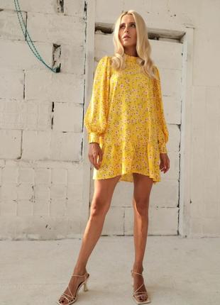 Lucy qc желтое платье штапель 20371