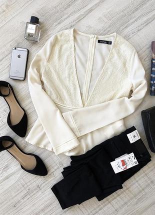 Блуза boohoo с широкими рукавами
