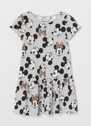 Хлопковое платье с mickey mouse minnie mouse от h&m