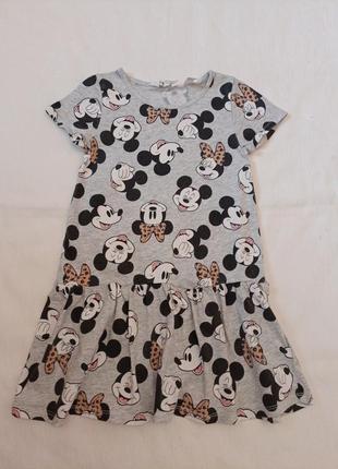 Хлопковое платье с mickey mouse minnie mouse от h&m 2