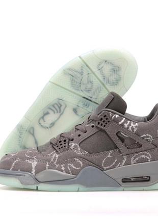 Мужские кроссовки nike air jordan 4 retro kaws grey 41-42-43-44-45