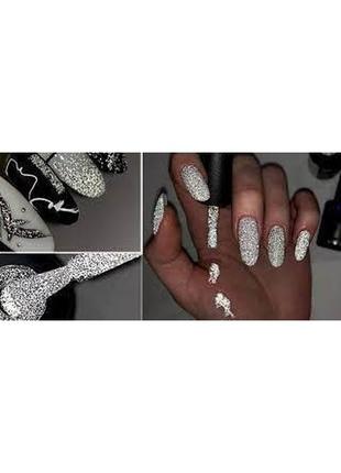 Світловідбивний гель-лак срібло crooz fiery no04, 8 мл