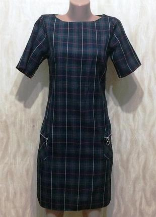 Стильное платье в клетку с карманами dorothy perkins, р.10