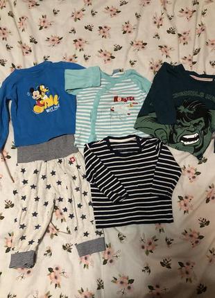 Большой пакет вещей на мальчика 6-9 месяцев