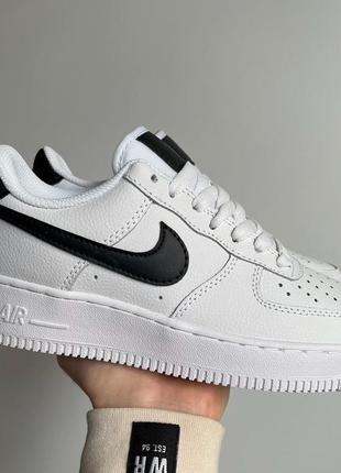 Кроссовки женские nike air force 1 low белые / черные, найк аир форс низкие классические