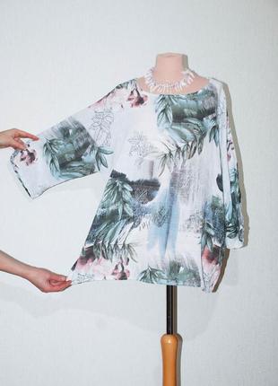 Италия батал блуза блузка кимоно летучая мышь свободная1 фото