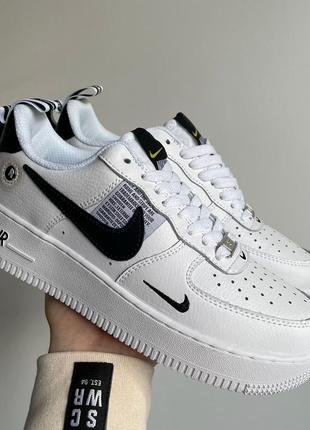 Кроссовки женские, мужские nike air force 1' 07 lv8 ultra черно-белые, найк аир форс низкие классика2 фото