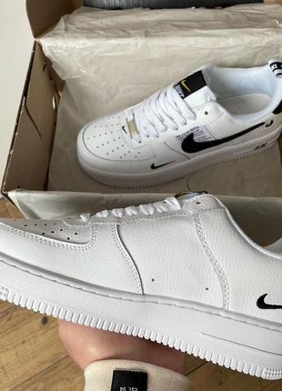 Кроссовки женские, мужские nike air force 1' 07 lv8 ultra черно-белые, найк аир форс низкие классика3 фото