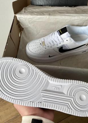 Кроссовки женские, мужские nike air force 1' 07 lv8 ultra черно-белые, найк аир форс низкие классика6 фото