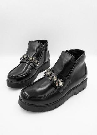 Ботінки демісезонні для дівчинки bistfor чорні