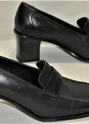 Шикарные женские туфли лоферы clarks cushion soft р. 4,5 кожа