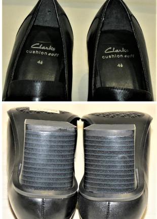 Шикарні туфлі лофери clarks cushion soft р. 4,5 шкіра5 фото