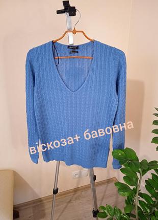 Massimo dutti легкий весна- осінь джемпер светр віскозний з бавовною