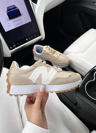 Женские кроссовки new balance 327 beige