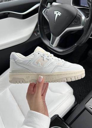 Женские кожаные кроссовки new balance 550 white