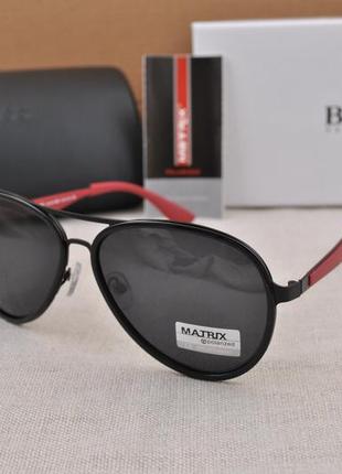 Фирменные солнцезащитные мужские очки matrix polarized mt8330 капля авиатор