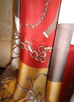 Шикарный, большой женский шарф с натуральным шелком.8 фото