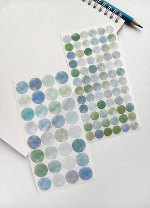 Набір #58 круглі наліпки для скрапбукінга, стікери для щоденників блокнота скетча записника  stickers