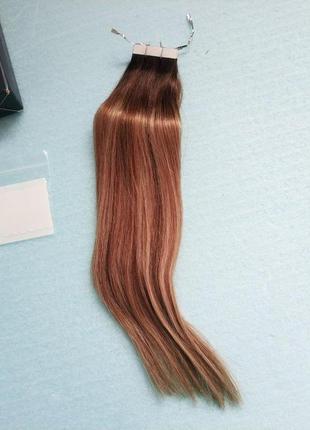 Женские ленты, тейпы, волосы для наращивания 20шт. пепельный омбре #3.8.24 laavoo