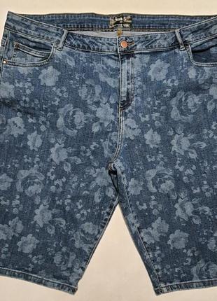 Красивые женские джинсовые шорты. баталы. пот 58+6