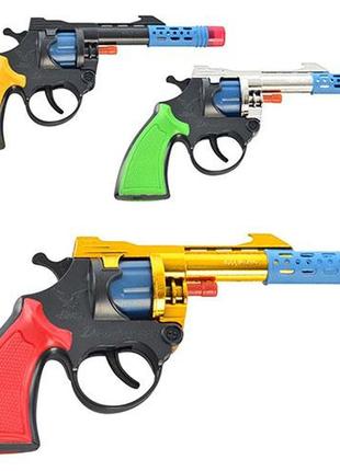 Пістолет a 2 m (432шт) на пістонах, з глушником, 3 кольори, у кульці, 16-10-2 см