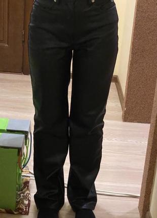 Кожаные брюки h&m