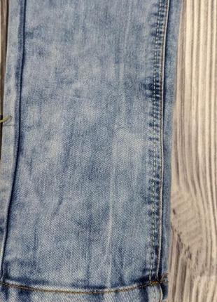 Голубые джинсы скини с потертостями george #22055 фото