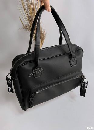 Черная спорт сумка, большое содержание женская сумка7 фото