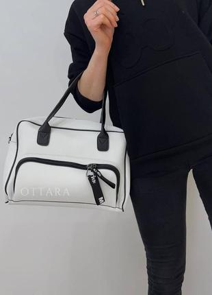 Белая спорт сумка, женское большое содержимое сумка для ноутбука9 фото