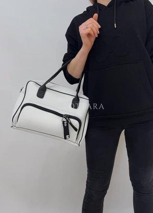 Белая спорт сумка, женское большое содержимое сумка для ноутбука2 фото