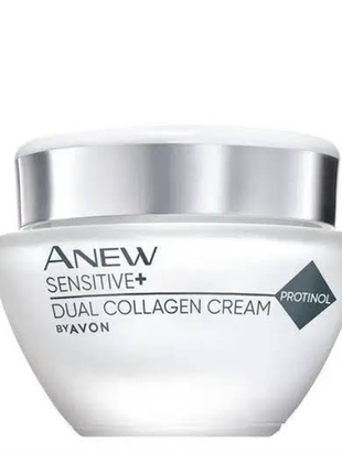 Крем для лица «сенситов+восстановление коллагена» anew (50 мл) avon эйвон