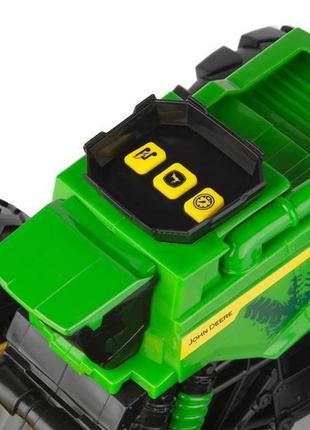 Іграшковий комбайн john deere kids monster treads з молотаркою і великими колесами (47329)5 фото