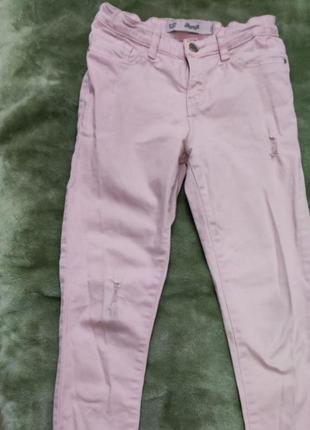 Рожеві джинси на зріст 134 см
