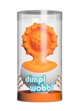 Прорізувач-неваляшка fat brain toys dimpl wobl помаранчевий (f2172ml)4 фото